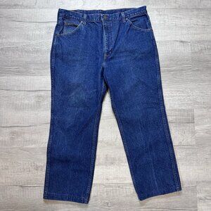 Vintage Roebuck & Co Denim Jeans Mens 38x30 Regular Fit Straight Leg Blue USA